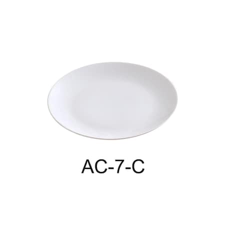 Yanco 7 in. ABCO Coupe Plate - Porcelain, Super White, 36PK AC-7-C
